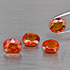 Natural Orangish Red Spessartine Garnet 4.04 Ct. 4 Pcs Oval Shape Gemstones From Namibia Natural Orangish Red Spessartine Garnet 4.04 Ct. 4 Pcs Oval Shape Gemstones From Namibia