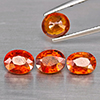 Natural Orangish Red Spessartine Garnet 5.76 Ct. 4Pcs 7.3 x 5.8 Mm Oval Shape Gemstones From Namibia Natural Orangish Red Spessartine Garnet 5.76 Ct. 4Pcs 7.3 x 5.8 Mm Oval Shape Gemstones From Namibia