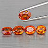 Natural Orangish Red Spessartine Garnet 4.97 Ct. 5 Pcs Oval Shape Gemstones From Namibia Natural Orangish Red Spessartine Garnet 4.97 Ct. 5 Pcs Oval Shape Gemstones From Namibia