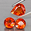 Natural Orangish Red Spessartine Garnet 3.96 Ct. 3 Pcs Mixed Shape Gemstones From Namibia Natural Orangish Red Spessartine Garnet 3.96 Ct. 3 Pcs Mixed Shape Gemstones From Namibia