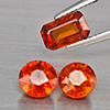 Natural Orangish Red Spessartine Garnet 4.14 Ct. 3 Pcs Mixed Shape Gemstones From Namibia Natural Orangish Red Spessartine Garnet 4.14 Ct. 3 Pcs Mixed Shape Gemstones From Namibia