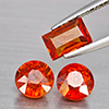 Natural Orangish Red Spessartine Garnet 3.99 Ct. 3 Pcs Mixed Shape Gemstones From Namibia Natural Orangish Red Spessartine Garnet 3.99 Ct. 3 Pcs Mixed Shape Gemstones From Namibia