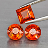 Natural Orangish Red Spessartine Garnet 4.24 Ct. 3 Pcs Mixed Shape Gemstones From Namibia Natural Orangish Red Spessartine Garnet 4.24 Ct. 3 Pcs Mixed Shape Gemstones From Namibia