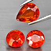 Natural Orangish Red Spessartine Garnet 5.07 Ct. 3 Pcs Mixed Shape Gemstones From Namibia Natural Orangish Red Spessartine Garnet 5.07 Ct. 3 Pcs Mixed Shape Gemstones From Namibia