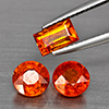 Natural Orangish Red Spessartine Garnet 3.78 Ct. 3 Pcs Mixed Shape Gemstones From Namibia Natural Orangish Red Spessartine Garnet 3.78 Ct. 3 Pcs Mixed Shape Gemstones From Namibia