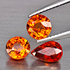 Natural Orangish Red Spessartine Garnet 3.61 Ct. 3 Pcs Mixed Shape Gemstones From Namibia Natural Orangish Red Spessartine Garnet 3.61 Ct. 3 Pcs Mixed Shape Gemstones From Namibia