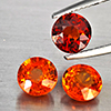 Natural Orangish Red Spessartine Garnet 4.10 Ct. 3Pcs Round Shape 6.4 Mm Gemstones From Namibia Natural Orangish Red Spessartine Garnet 4.10 Ct. 3Pcs Round Shape 6.4 Mm Gemstones From Namibia