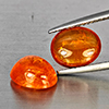Natural Orangish Red Spessartine Garnet 5.33 Ct. 2 Pcs Oval Cabochon Shape Gemstones From Namibia Natural Orangish Red Spessartine Garnet 5.33 Ct. 2 Pcs Oval Cabochon Shape Gemstones From Namibia