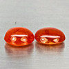 Natural Orangish Red Spessartine Garnet 12.94 Ct. 2 Pcs Oval Cabochon Shape Gemstones From Namibia Natural Orangish Red Spessartine Garnet 12.94 Ct. 2 Pcs Oval Cabochon Shape Gemstones From Namibia