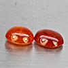 Natural Orangish Red Spessartine Garnet 5.80 Ct. 2 Pcs Oval Cabochon Shape Gemstones From Namibia Natural Orangish Red Spessartine Garnet 5.80 Ct. 2 Pcs Oval Cabochon Shape Gemstones From Namibia