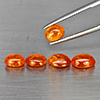 Natural Orangish Red Spessartine Garnet 8.34 Ct. 5 Pcs Oval Cabochon Shape Gemstones From Namibia Natural Orangish Red Spessartine Garnet 8.34 Ct. 5 Pcs Oval Cabochon Shape Gemstones From Namibia