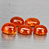 Natural Orangish Red Spessartine Garnet 11.30 Ct. 5 Pcs Oval Cabochon Shape Gemstones From Namibia Natural Orangish Red Spessartine Garnet 11.30 Ct. 5 Pcs Oval Cabochon Shape Gemstones From Namibia