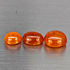 Natural Orangish Red Spessartine Garnet 12.02 Ct. 3 Pcs Oval Cabochon Shape Gemstones From Namibia Natural Orangish Red Spessartine Garnet 12.02 Ct. 3 Pcs Oval Cabochon Shape Gemstones From Namibia
