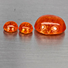 Natural Orangish Red Spessartine Garnet 16.89 Ct. 3 Pcs Mixed Cabochon Shape Gemstones From Namibia Natural Orangish Red Spessartine Garnet 16.89 Ct. 3 Pcs Mixed Cabochon Shape Gemstones From Namibia