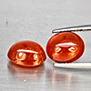 Natural Orangish Red Spessartine Garnet 8.94 Ct. 2 Pcs Oval Cabochon Shape Gemstones From Namibia Natural Orangish Red Spessartine Garnet 8.94 Ct. 2 Pcs Oval Cabochon Shape Gemstones From Namibia
