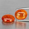 Natural Orangish Red Spessartine Garnet 12.47 Ct. 2 Pcs Oval Cabochon Shape Gemstones From Namibia Natural Orangish Red Spessartine Garnet 12.47 Ct. 2 Pcs Oval Cabochon Shape Gemstones From Namibia