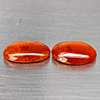Natural Orangish Red Spessartine Garnet 12.56 Ct. 2 Pcs Oval Cabochon Shape Gemstones From Namibia Natural Orangish Red Spessartine Garnet 12.56 Ct. 2 Pcs Oval Cabochon Shape Gemstones From Namibia