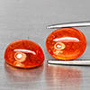Natural Orangish Red Spessartine Garnet 21.92 Ct. 2 Pcs Oval Cabochon Shape Gemstones From Namibia Natural Orangish Red Spessartine Garnet 21.92 Ct. 2 Pcs Oval Cabochon Shape Gemstones From Namibia