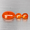 Natural Orangish Red Spessartine Garnet 14.67 Ct. 3 Pcs Mixed Cabochon Shape Gemstones From Namibia Natural Orangish Red Spessartine Garnet 14.67 Ct. 3 Pcs Mixed Cabochon Shape Gemstones From Namibia