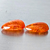 Natural Orangish Red Spessartine Garnet 10.68 Ct. 2 Pcs Pear Cabochon Shape Gemstones From Namibia Natural Orangish Red Spessartine Garnet 10.68 Ct. 2 Pcs Pear Cabochon Shape Gemstones From Namibia