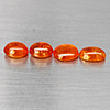 Natural Orangish Red Spessartine Garnet 15.32 Ct. 4 Pcs Oval Cabochon Shape Gemstones From Namibia Natural Orangish Red Spessartine Garnet 15.32 Ct. 4 Pcs Oval Cabochon Shape Gemstones From Namibia