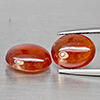 Natural Orangish Red Spessartine Garnet 10.27 Ct. 2 Pcs Oval Cabochon Shape Gemstones From Namibia Natural Orangish Red Spessartine Garnet 10.27 Ct. 2 Pcs Oval Cabochon Shape Gemstones From Namibia