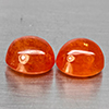 Natural Orangish Red Spessartine Garnet 15.64 Ct. 2 Pcs Oval Cabochon Shape Gemstones From Namibia Natural Orangish Red Spessartine Garnet 15.64 Ct. 2 Pcs Oval Cabochon Shape Gemstones From Namibia