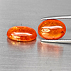 Natural Orangish Red Spessartine Garnet 15.13 Ct. 2 Pcs Oval Cabochon Shape Gemstones From Namibia Natural Orangish Red Spessartine Garnet 15.13 Ct. 2 Pcs Oval Cabochon Shape Gemstones From Namibia