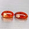 Natural Orangish Red Spessartine Garnet 14.91 Ct. 2 Pcs Oval Cabochon Shape Gemstones From Namibia Natural Orangish Red Spessartine Garnet 14.91 Ct. 2 Pcs Oval Cabochon Shape Gemstones From Namibia