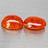 Natural Orangish Red Spessartine Garnet 22.47 Ct. 2 Pcs Oval Cabochon Shape Gemstones From Namibia Natural Orangish Red Spessartine Garnet 22.47 Ct. 2 Pcs Oval Cabochon Shape Gemstones From Namibia