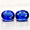 Natural Blue Kyanite 0.93 Ct. 2 Pcs Oval Shape Gemstones From Sri - Lanka