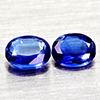 Natural Blue Kyanite 0.93 Ct. 2 Pcs Oval Shape Gemstones From Sri - Lanka