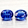 Natural Blue Kyanite 1.15 Ct. 2 Pcs Oval Shape Gemstones From Sri - Lanka