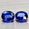 Natural Blue Kyanite 1.01 Ct. 2 Pcs Oval Shape Gemstones From Sri - Lanka