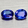 Natural Blue Kyanite 0.89 Ct. 2 Pcs Oval Shape Gemstones From Sri - Lanka