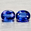 Natural Blue Kyanite 1.04 Ct. 2 Pcs Oval Shape Gemstones From Sri - Lanka