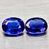 Natural Blue Kyanite 0.93 Ct. 2 Pcs Oval Shape Gemstones From Sri - Lanka