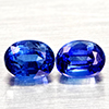 Natural Blue Kyanite 1.33 Ct. 2 Pcs Oval Shape Gemstones From Sri - Lanka