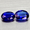 Natural Blue Kyanite 0.78 Ct. 2 Pcs Oval Shape Gemstones From Sri - Lanka