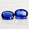 Natural Blue Kyanite 1.20 Ct. 2 Pcs Oval Shape Gemstones From Sri - Lanka