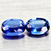 Natural Blue Kyanite 0.91 Ct. 2 Pcs Oval Shape Gemstones From Sri - Lanka