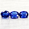 Natural Blue Kyanite 1.43 Ct. 3 Pcs Oval Shape Gemstones From Sri - Lanka