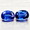 Natural Blue Kyanite 0.92 Ct. 2 Pcs Oval Shape Gemstones From Sri - Lanka