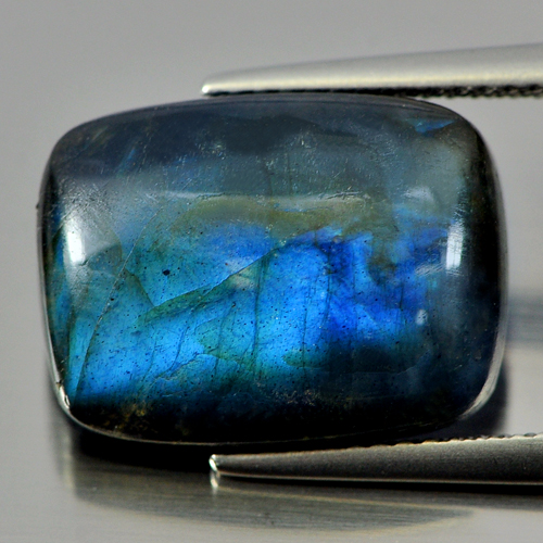Multi Color Blue Labradorite Doublet 9.05 Ct. Baguette Cabochon Natural Gemstone