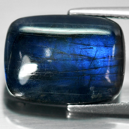 Multi Color Blue Labradorite Doublet 9.35 Ct. Baguette Cab 16 x 12 Mm. Natural