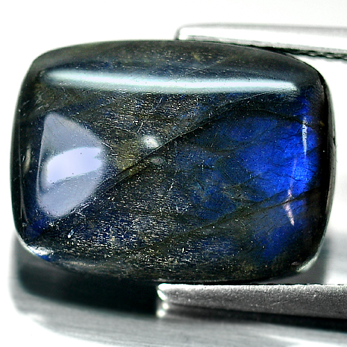 Multi Color Blue Labradorite Doublet 9.01 Ct. Baguette Cab 16 x 12 Mm. Natural