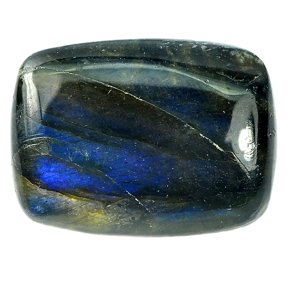 Multi Color Blue Labradorite Doublet 9.19 Ct. Baguette Cabochon Natural Gemstone