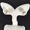 Natural Multi Color White Pearl 9 Mm With Platinum Jewelry Earring 2.0 Grams Natural Multi Color White Pearl 9 Mm With Platinum Jewelry Earring 2.0 Grams