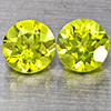 Natural Green Peridot 1.32 Ct. 2 Pcs. Round Shape 5.2 Mm. Gemstones from Pakistan Natural Green Peridot 1.32 Ct. 2 Pcs. Round Shape 5.2 Mm. Gemstones from Pakistan