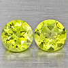 Natural Green Peridot 1.14 Ct. 2 Pcs. Round Shape 5.2 Mm. Gemstones from Pakistan Natural Green Peridot 1.14 Ct. 2 Pcs. Round Shape 5.2 Mm. Gemstones from Pakistan